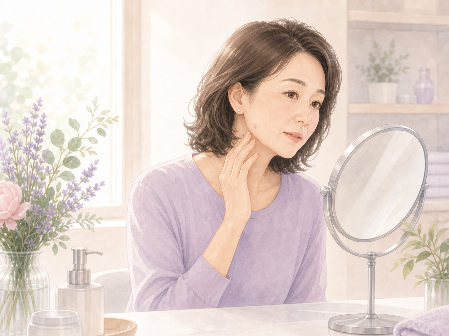 ホクロやいぼを気にする方のイメージ