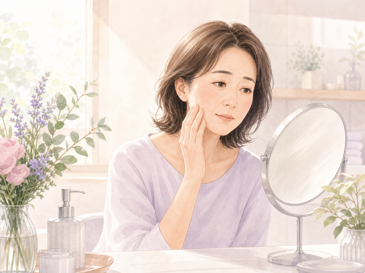 肌の調子を気にする方のイメージ