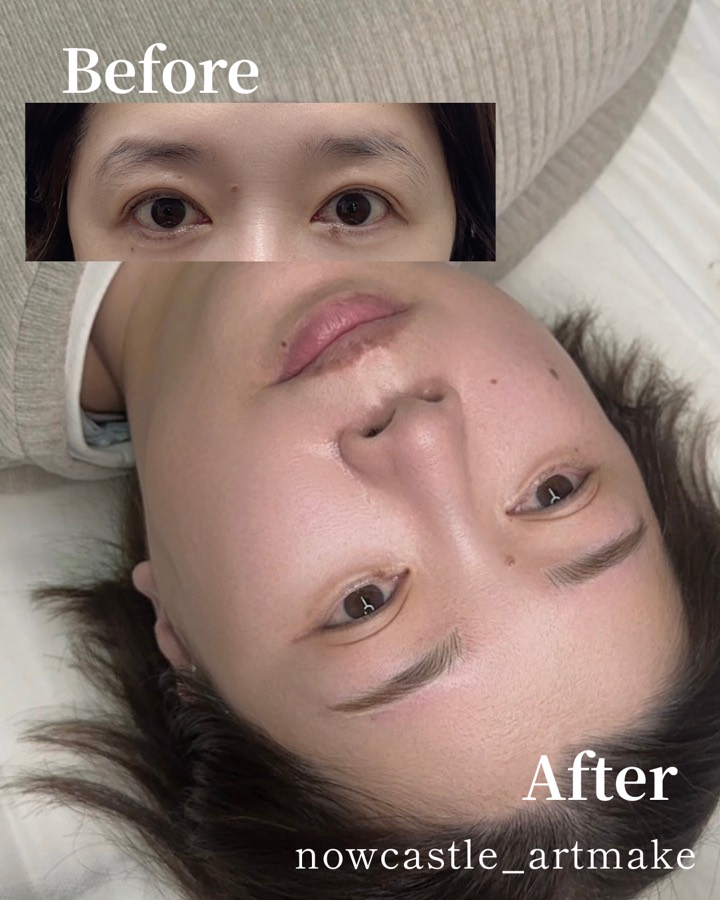 骨格に合わせて整えた女性の眉