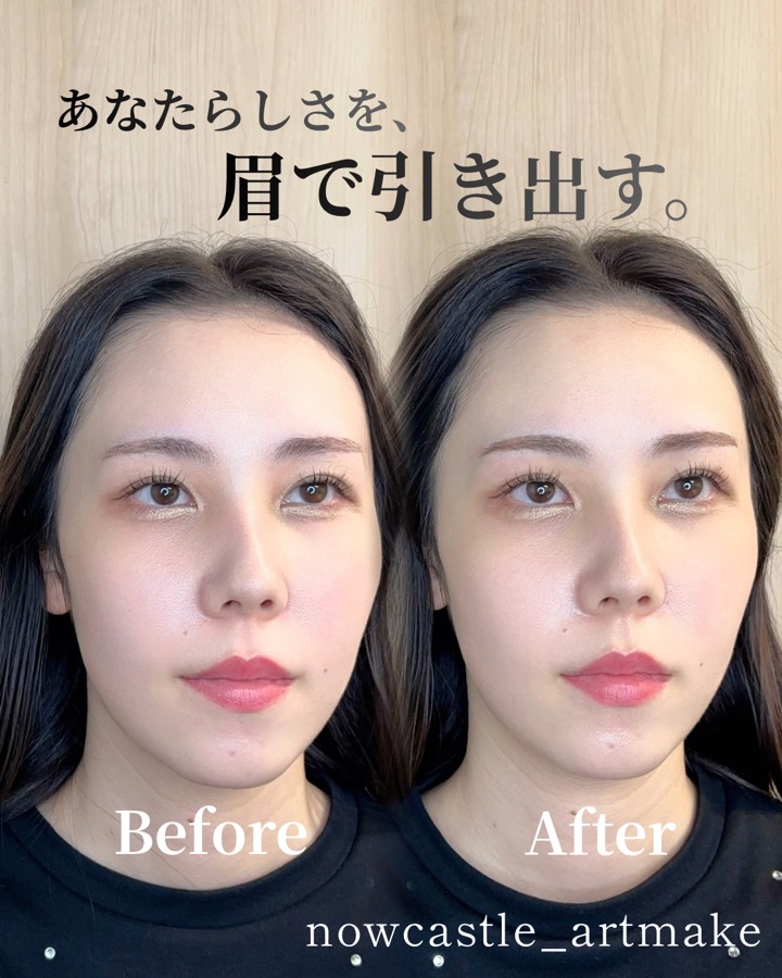 前回の施術を活かした眉リタッチ