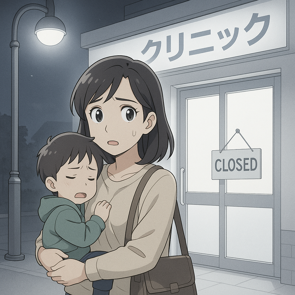 仕事が終わる時間にはほとんどの病院が閉まっている