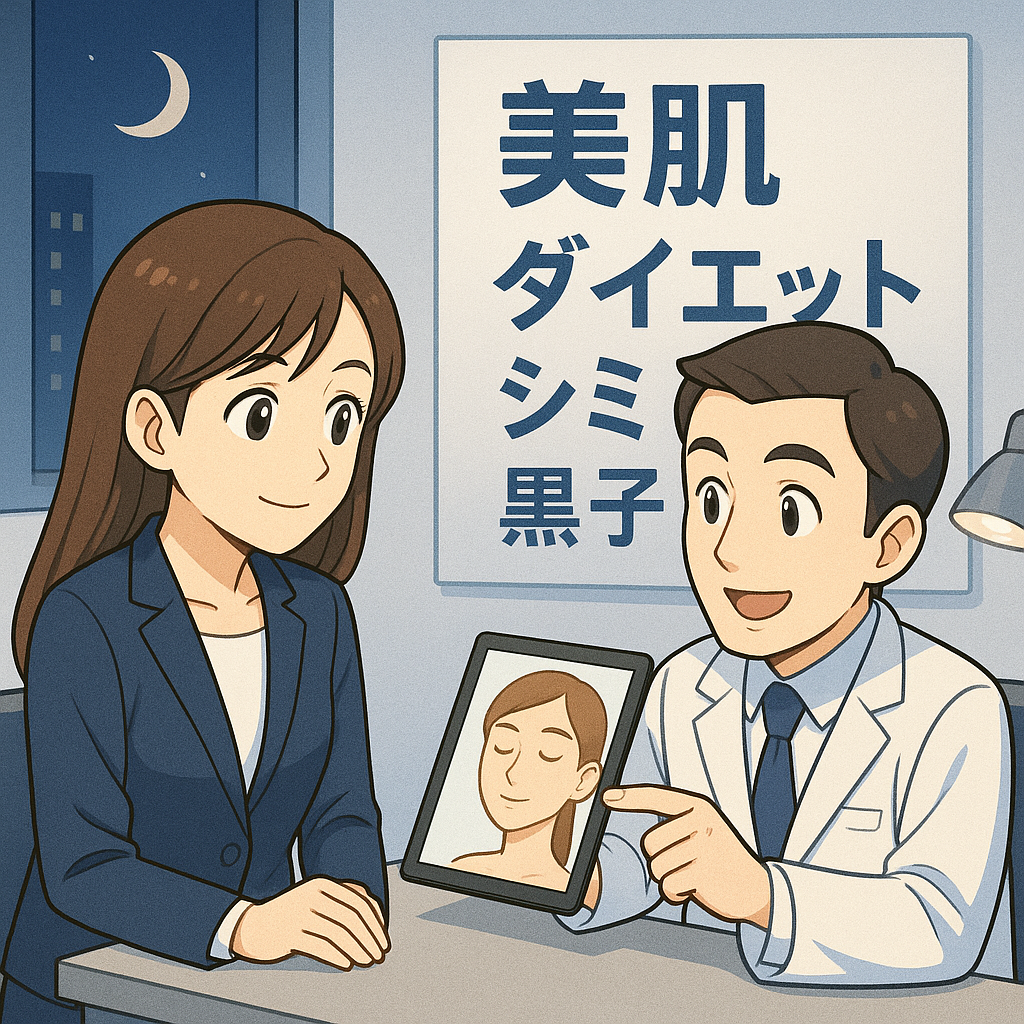 夜間にダイエットや脱毛、美容医療を相談する選択肢がない