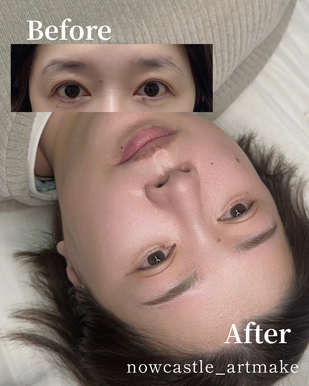 骨格に合わせて上品に整えた50代女性の眉症例