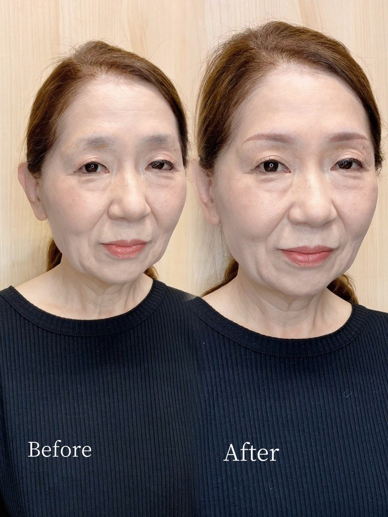 60代女性のお手入れしやすい韓国式パウダー眉症例